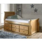Artisan Captain Wooden Guest Bed Frame with Drawers