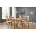 Hereford Dining Chair-Waxed Oak-Julian Bowen