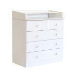 Baby 5 Drawer Changing Board and Storage Unit 
