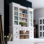 Halifax Library Hutch with Basket Set Nova Solo