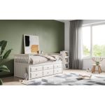 Flair Vancouver High Foot Captains Guest Bed With Drawers