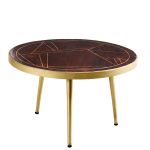 Mango Dark Gold Round Coffee Table