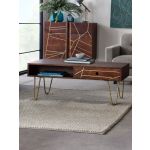 Mango Dark Gold Rectangular Coffee Table