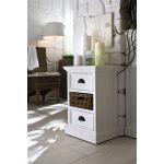 Halifax Bedside Storage Unit with Basket Nova Solo