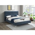 Finn Fabric Bed Steel Blue