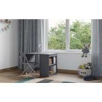 Flair Furnishings Charlie Pull Out Desk Grey