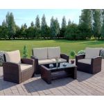 Artisan Garden Outdoor Furniture Sofa Set with Table- 4Pcs