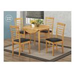 Hanover Round Dropleaf Dining Set 4 chairs