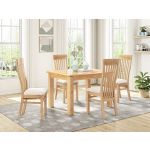 Lugano Oak 4 chair Extension Dining Set