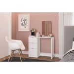 Madison 3 Drawer Dressing Table And Mirror White