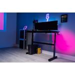 Flair Power E Gaming Desk Adjustable Height In Black And Blue