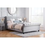 Opulence Fabric Bed Grey Velvet