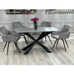  York Grey Stone Top Dining Set - 4 Chairs