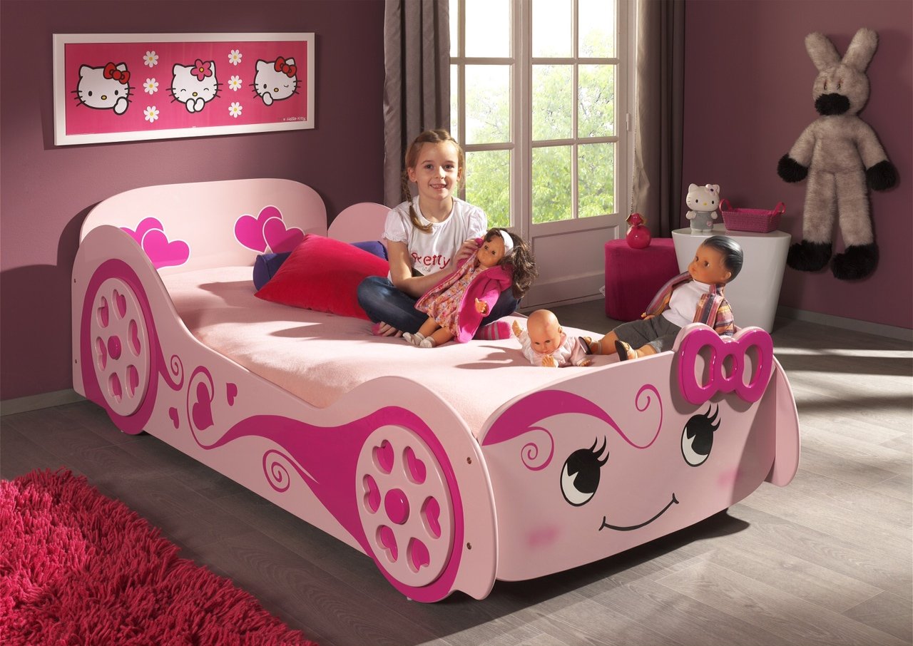 1001p_pic1_.jpg Artisan Pink Princess Car Bed Frame