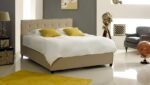 Artisan Stone Fabric Button Bed Frame