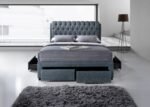 Artisan Fabric 4 Drawer Storage Bed- Dark Grey - Image 3