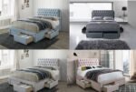 Artisan Fabric 4 Drawer Storage Bed- Dark Grey - Image 4