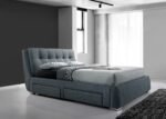 Artisan Fabric 4 Drawer Storage Bed Dark Grey 3090 - Image 2