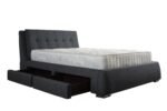 Artisan Fabric 4 Drawer Storage Bed Dark Grey 3090 - Image 4