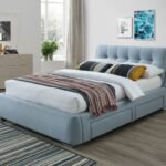 Artisan Fabric 4 Drawer Storage Bed Blue