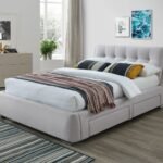 Artisan Fabric 4 Drawer Storage Bed Stone