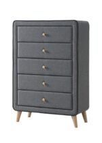 Artisan Fabric Beech Wood 5 Drawer Chest - Image 2