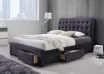 Artisan Fabric 4 Drawer Storage Bed Dark Grey 3060