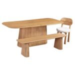Austin Solid Wood 175cm Dining Table with Storage Sideboard - Image 6
