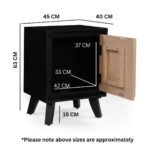 Boho Solid Wood Bedside Table - Image 7