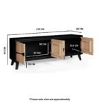 Boho Large Low Board TV Cabinet / Low Sideboard - Image 8