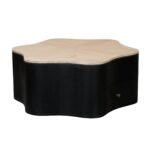 Boho Wooden Star Low Coffee Table with Drawer - Image 2