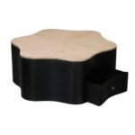 Boho Wooden Star Low Coffee Table with Drawer - Image 3