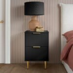 Zara 2 Drawer Fluted Bedside