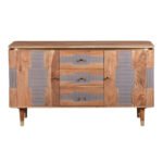 Wilton Acacia Wood 2 Doors 3 Drawers Sideboard - Image 2