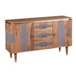 Wilton Acacia Wood 2 Doors 3 Drawers Sideboard - Image 3