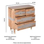 Wilton Acacia Wood 4 Drawers Chest - Image 4