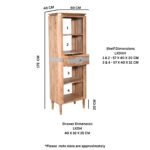 Wilton Acacia Wood 1 Drawers Open Bookcase - Image 3