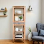 Wilton Acacia Wood 1 Drawers Open Bookcase