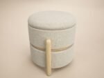 Ada Storage Pouffe Beige Fabric - Image 7