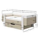 Alfie Wooden Toddler Bed White & Oak - Image 2