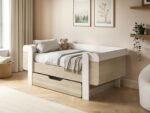 Alfie Wooden Toddler Bed White & Oak - Image 3