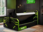 Alister Side Lift TV Ottoman Bed Black & Green - Image 2