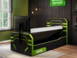 Alister Side Lift TV Ottoman Bed Black & Green - Image 5
