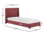Alma Single Winged Headboard Bed Boucle - Image 2
