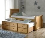 Artisan Captain Wooden Guest Bed Frame with Drawers - Image 3