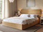 Atlas Ottoman Bed Sand Velvet