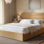 Atlas Ottoman Bed Sand Velvet