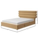 Atlas Ottoman Bed Sand Velvet - Image 2