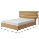 Atlas Ottoman Bed Sand Velvet - Image 7