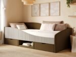 Aubrey Velvet Storage Low Sleeper Bed with Cord - Image 3